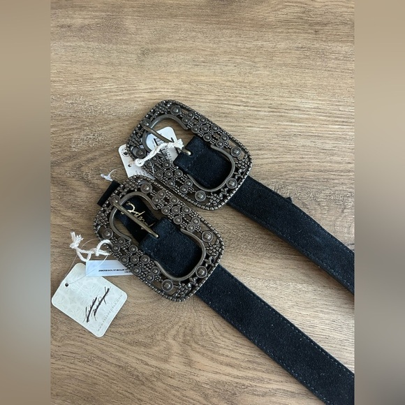 MSRP $48 Free People Soledad Belt Black - Picture 3 of 3